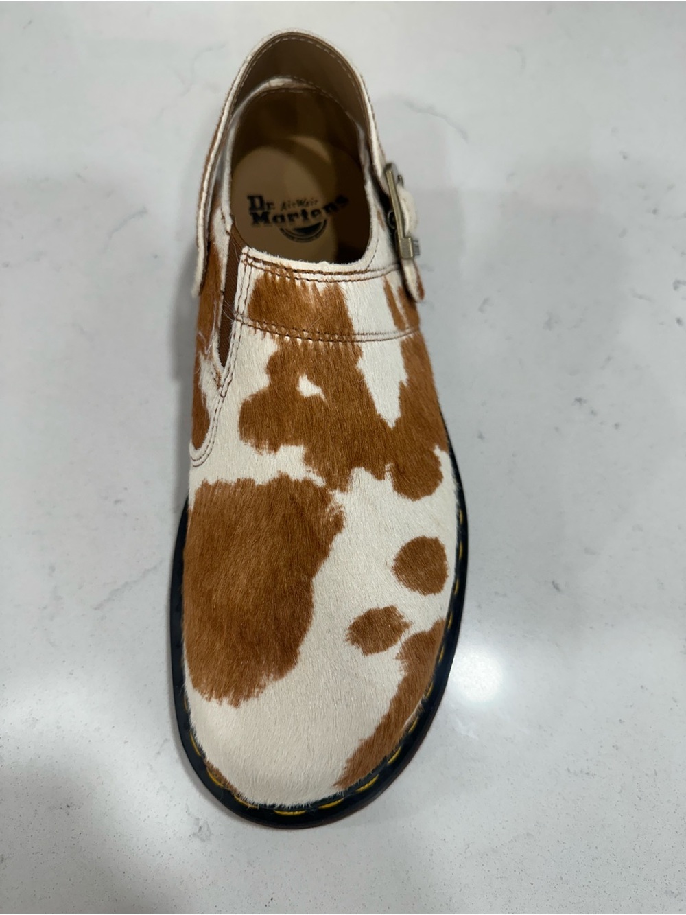 Dr. Martens Isham Jersey Cow Print Slingback Mules Size 9W - Picture 3 of 7